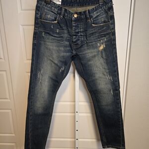 One Teaspoon Men's Slim Fit Blue Jeans